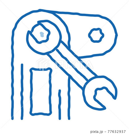 Mechanical Repair doodle icon hand drawn illustration 77632937