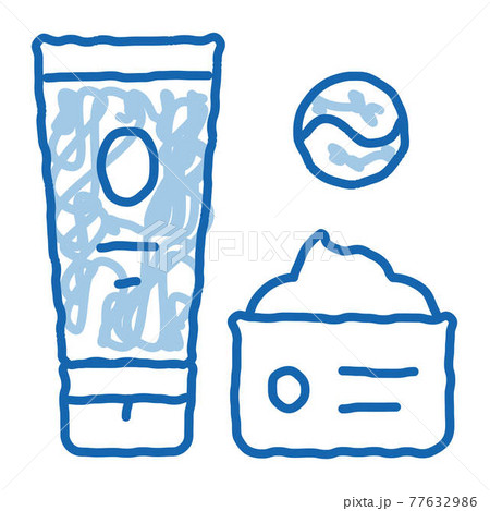 Cosmetics Package doodle icon hand drawn illustration 77632986