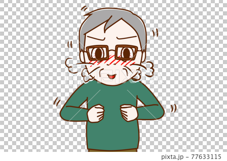 一個面色鮮紅、興奮無比、鼻子粗糙的老人 77633115