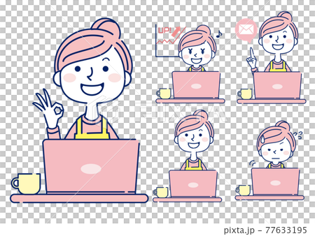 女性材料信息圍裙套裝PC輪廓 女性材料信息圍裙套裝PC輪廓 77633195