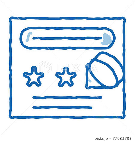 Number Guessing Sheet doodle icon hand drawn illustration Number Guessing Sheet doodle icon hand drawn illustration 77633703
