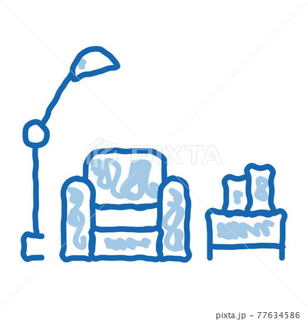 Reading Place with Lamp doodle icon hand drawn illustration Reading Place with Lamp doodle icon hand drawn illustration 77634586