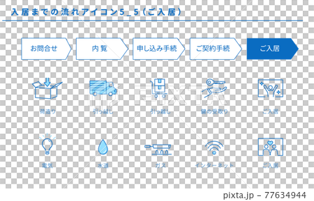 Real estate, simple icon set 5_5 (moving in) 77634944