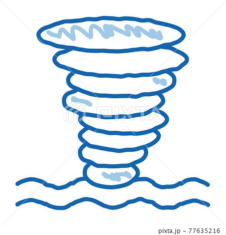 Tornado Sea Water doodle icon hand drawn illustration Tornado Sea Water doodle icon hand drawn illustration 77635216