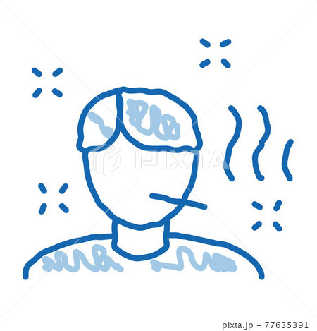 Illness Man doodle icon hand drawn illustration Illness Man doodle icon hand drawn illustration 77635391