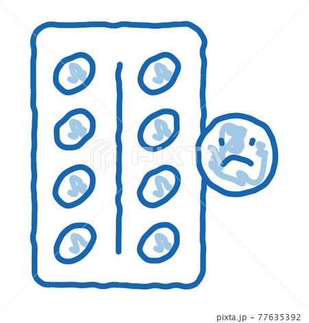 Destress Pills doodle icon hand drawn illustration Destress Pills doodle icon hand drawn illustration 77635392
