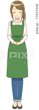 エプロンの女性のイラスト素材 [77635406] - PIXTA