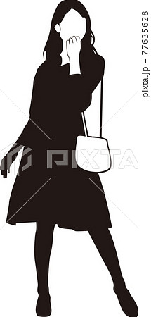 おしゃれファッションシルエットのイラスト素材