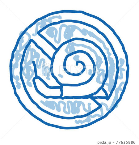 Crossed Snail doodle icon hand drawn illustration Crossed Snail doodle icon hand drawn illustration 77635986