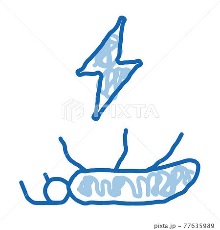 Dead Mosquito doodle icon hand drawn illustration 77635989