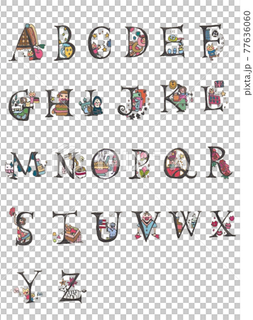 ABC alphabet uppercase cute illustration characters ABC alphabet uppercase cute illustration characters 77636060