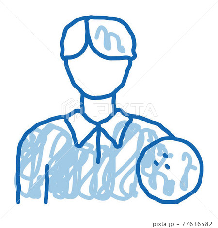 Man Bowling Gamer doodle icon hand drawn illustration Man Bowling Gamer doodle icon hand drawn illustration 77636582