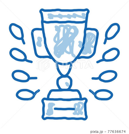 Champion Cup doodle icon hand drawn illustration Champion Cup doodle icon hand drawn illustration 77636674