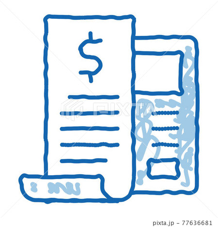 Check Cash Device doodle icon hand drawn illustration Check Cash Device doodle icon hand drawn illustration 77636681