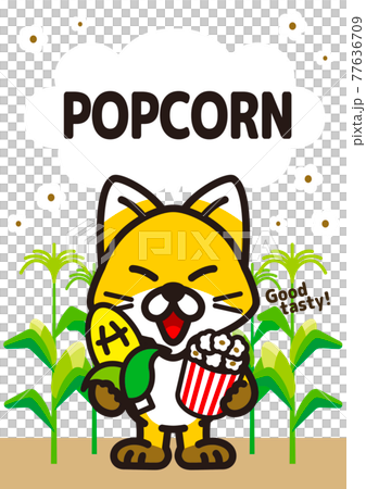Popcorn, corn and fox 77636709