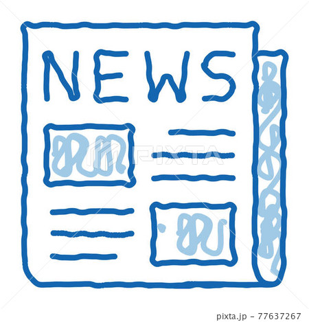 News Newspaper doodle icon hand drawn illustration News Newspaper doodle icon hand drawn illustration 77637267