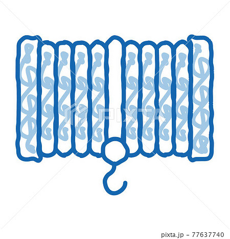 Winch Equipment doodle icon hand drawn illustration 77637740