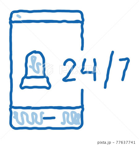 Mobile Service doodle icon hand drawn illustration Mobile Service doodle icon hand drawn illustration 77637741
