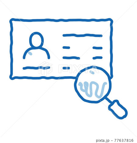 Passport Research doodle icon hand drawn illustration 77637816