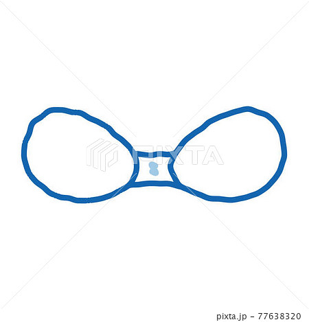 Strapless Bra doodle icon hand drawn illustration 77638320