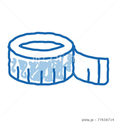 Sewing Meter doodle icon hand drawn illustration 77638714