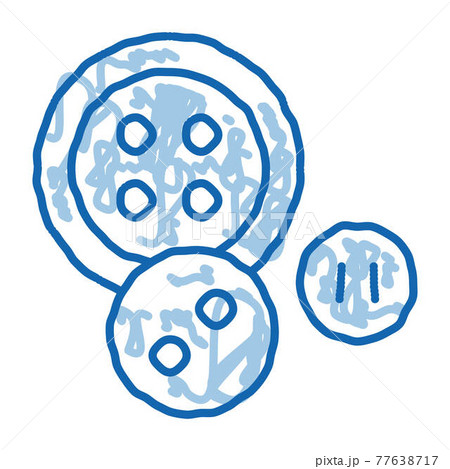 Sewing Buttons doodle icon hand drawn illustration 77638717