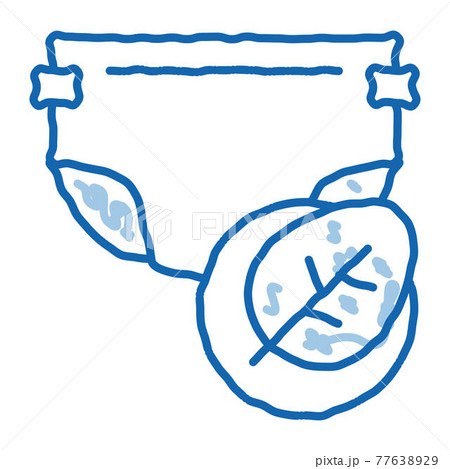 Diaper Tree Leaf doodle icon hand drawn illustration Diaper Tree Leaf doodle icon hand drawn illustration 77638929