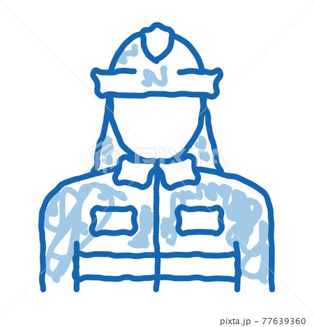 Firefighter Silhouette doodle icon hand drawn illustration Firefighter Silhouette doodle icon hand drawn illustration 77639360