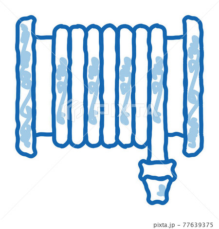 Firehose Hose Reel doodle icon hand drawn illustration Firehose Hose Reel doodle icon hand drawn illustration 77639375