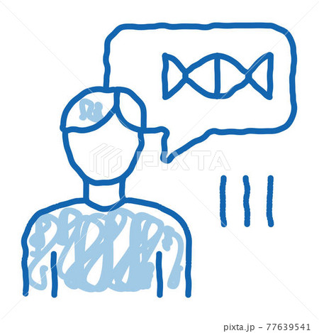 Man Genetic Molecule doodle icon hand drawn illustration Man Genetic Molecule doodle icon hand drawn illustration 77639541