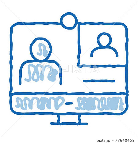 Student Personal Computer doodle icon hand drawn illustration Student Personal Computer doodle icon hand drawn illustration 77640458
