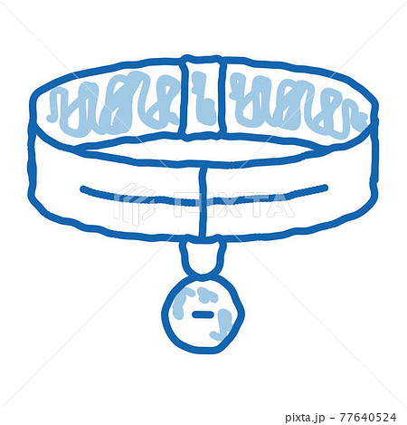 Collar doodle icon hand drawn illustration 77640524
