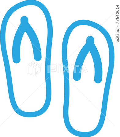 ビーチサンダルアイコンイラスト 77640614