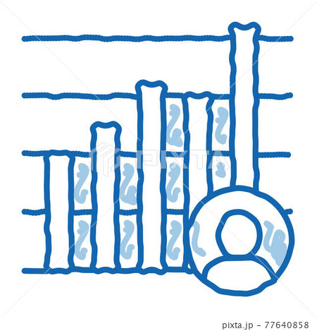 Candidate Statistics doodle icon hand drawn illustration 77640858