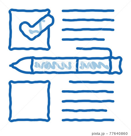 Voting Selection doodle icon hand drawn illustration 77640860