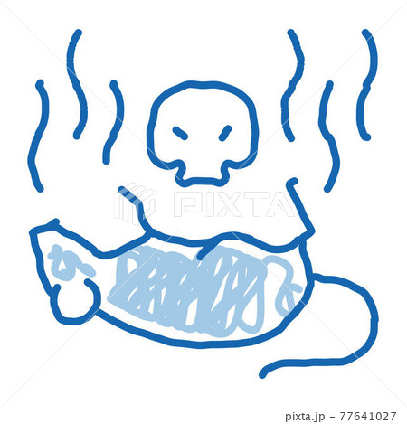 Rat Dead doodle icon hand drawn illustration 77641027