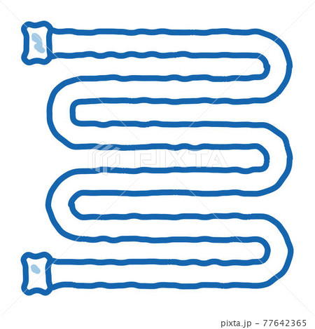 Bathroom Towel Dryer Heating Radiator doodle icon hand drawn illustration 77642365