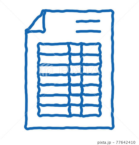 Price List Financial Document File doodle icon hand drawn illustration 77642410