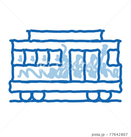Public Transport Cable Car doodle icon hand drawn illustration Public Transport Cable Car doodle icon hand drawn illustration 77642807