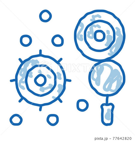 Searching Pathogen Element doodle icon hand drawn illustration Searching Pathogen Element doodle icon hand drawn illustration 77642820