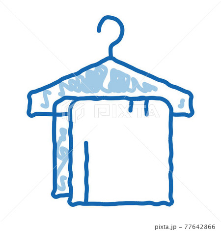 Dress Things On Hanger doodle icon hand drawn illustration 77642866