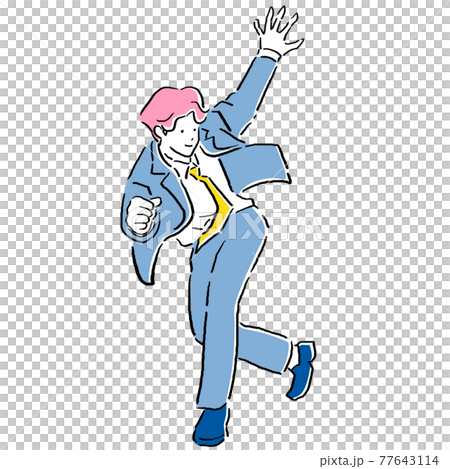 Various poses of a businessman in a suit Various poses of a businessman in a suit 77643114