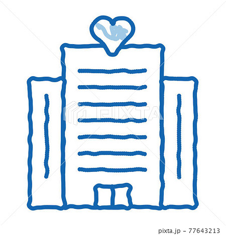 Volunteers Support Building doodle icon hand drawn illustration 77643213