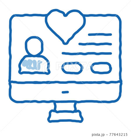 Volunteers Support Website doodle icon hand drawn illustration 77643215