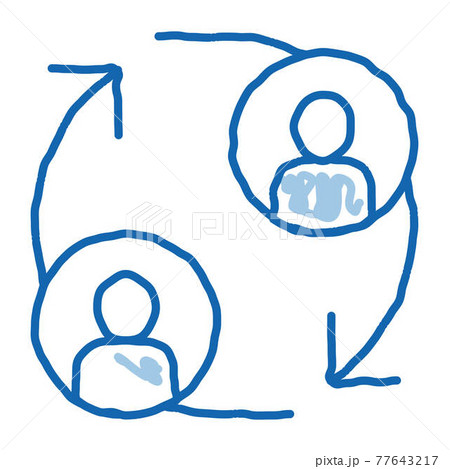 Volunteers Support Person doodle icon hand drawn illustration 77643217
