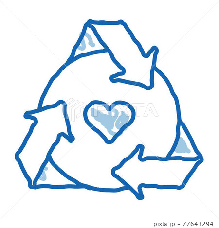 Healthy Organic Cosmetics doodle icon hand drawn illustration 77643294