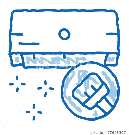 Office Climate Conditioner doodle icon hand drawn illustration Office Climate Conditioner doodle icon hand drawn illustration 77643507