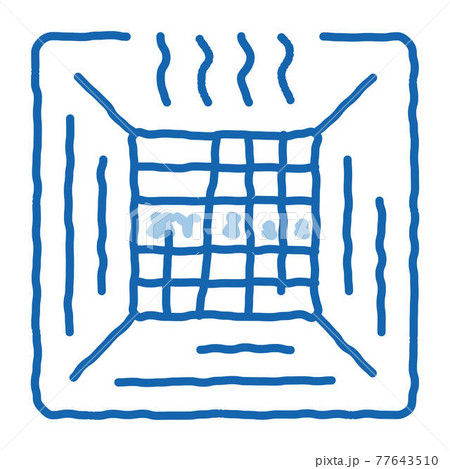 Service Air Conditioner doodle icon hand drawn illustration 77643510