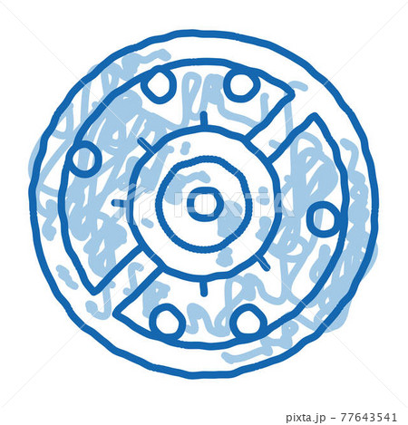 Allergen Free Antibacterial doodle icon hand drawn illustration 77643541