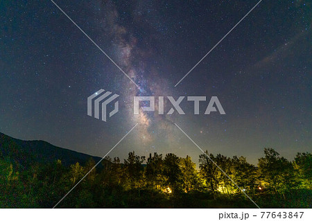 乗鞍高原で見る夏の天の川　【長野県】 77643847